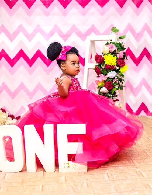 Load image into Gallery viewer, Toddler Flower Girl Dresses Little Girl First Birthday Dresses Applique Lace Communion Pageant Gowns 9M-14Y
