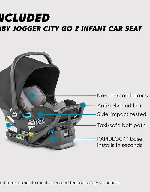 Load image into Gallery viewer, City Select 2 Single-To-Double Modular Travel System, Includes City GO 2 Infant Car Seat, Radiant Slate
