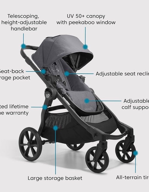 Load image into Gallery viewer, City Select 2 Single-To-Double Modular Travel System, Includes City GO 2 Infant Car Seat, Radiant Slate
